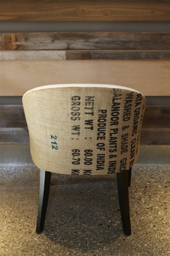 White Faux Leather + Burlap Dining Chair Urban Kitchen Shop