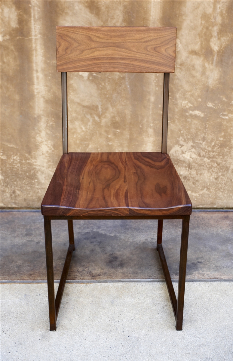 Handmade Birch And Steel Trestle Dining Table By Higgins