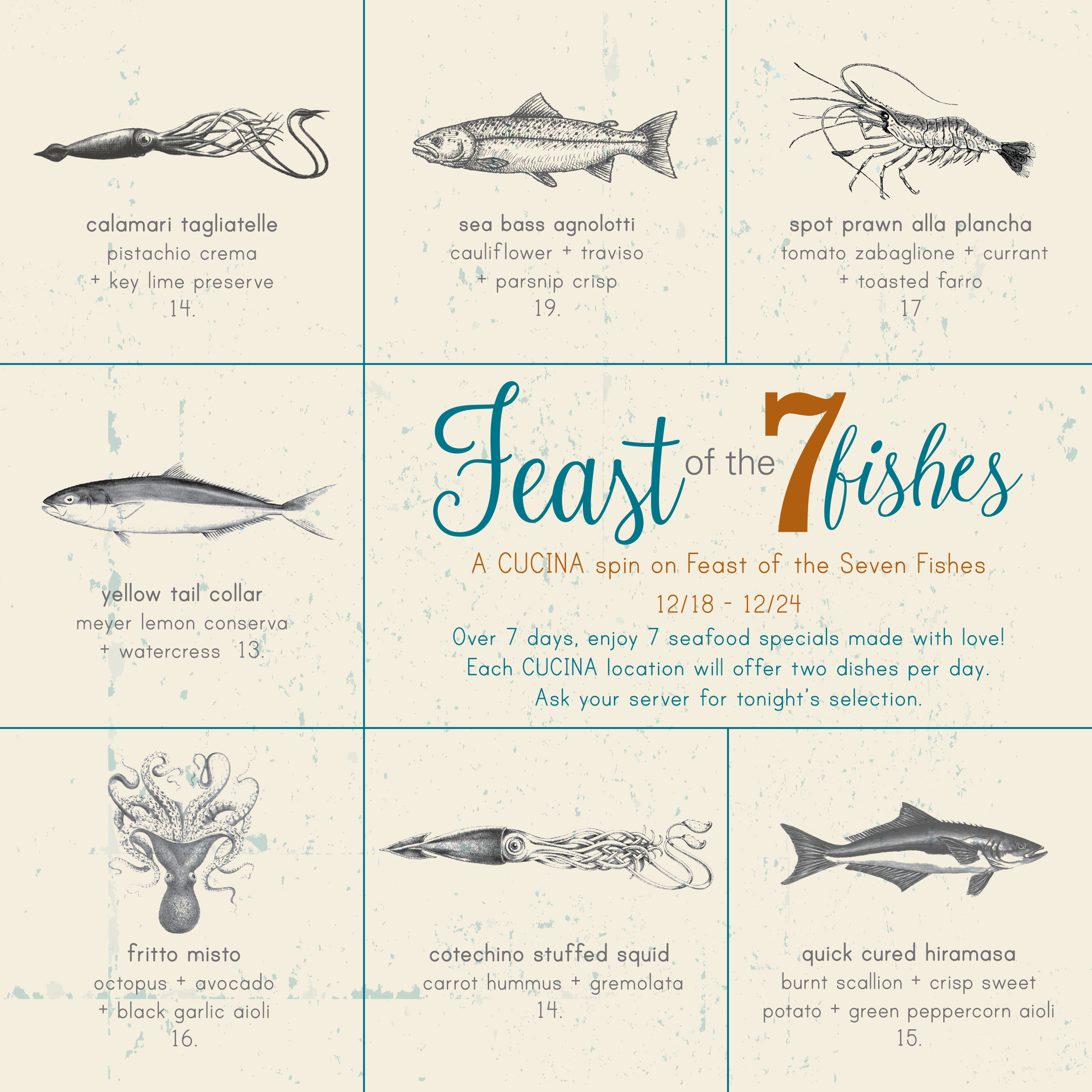 Feast7Fishes 8x8 PRINT