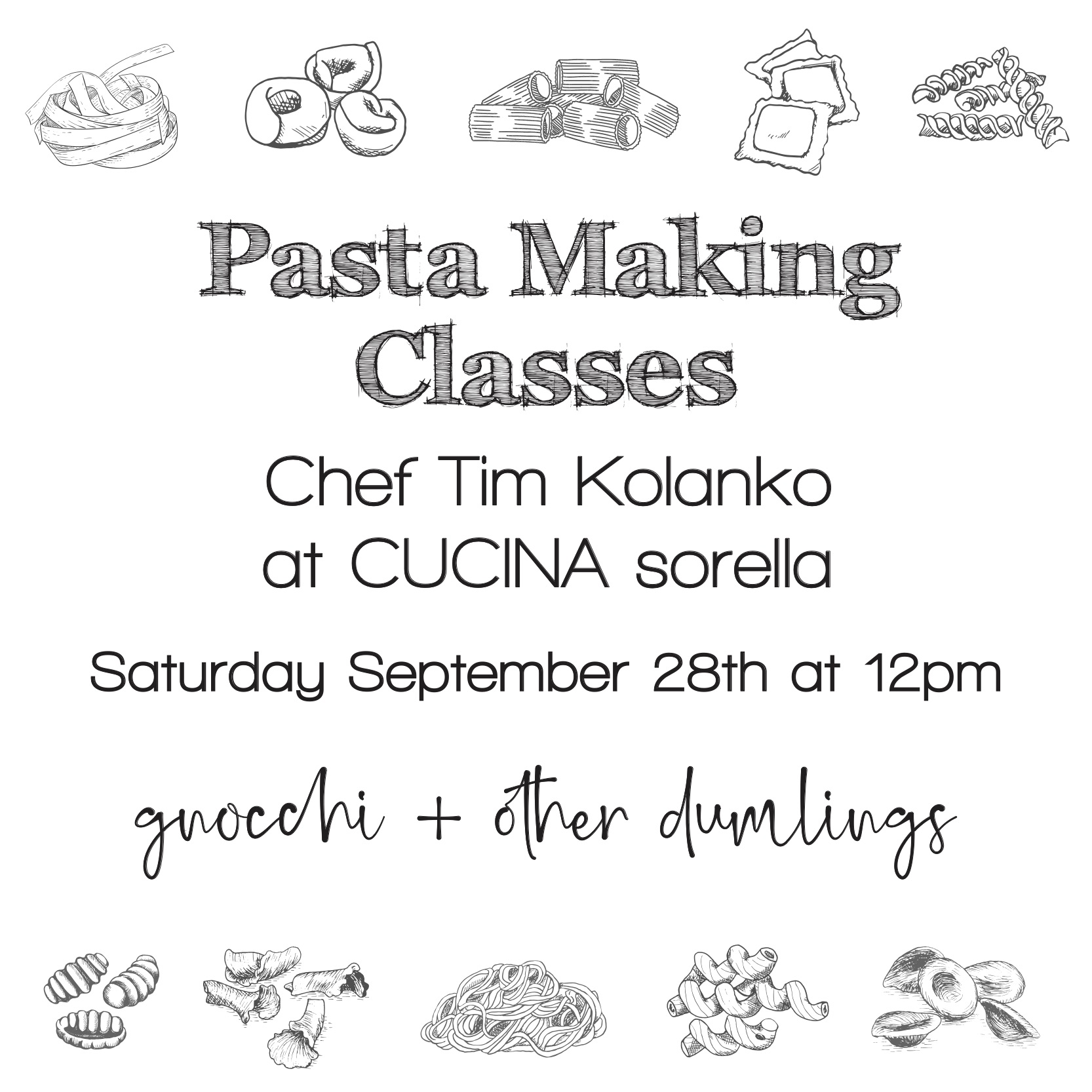 PASTA MAKING CLASS | september 2019 | CUCINA sorella