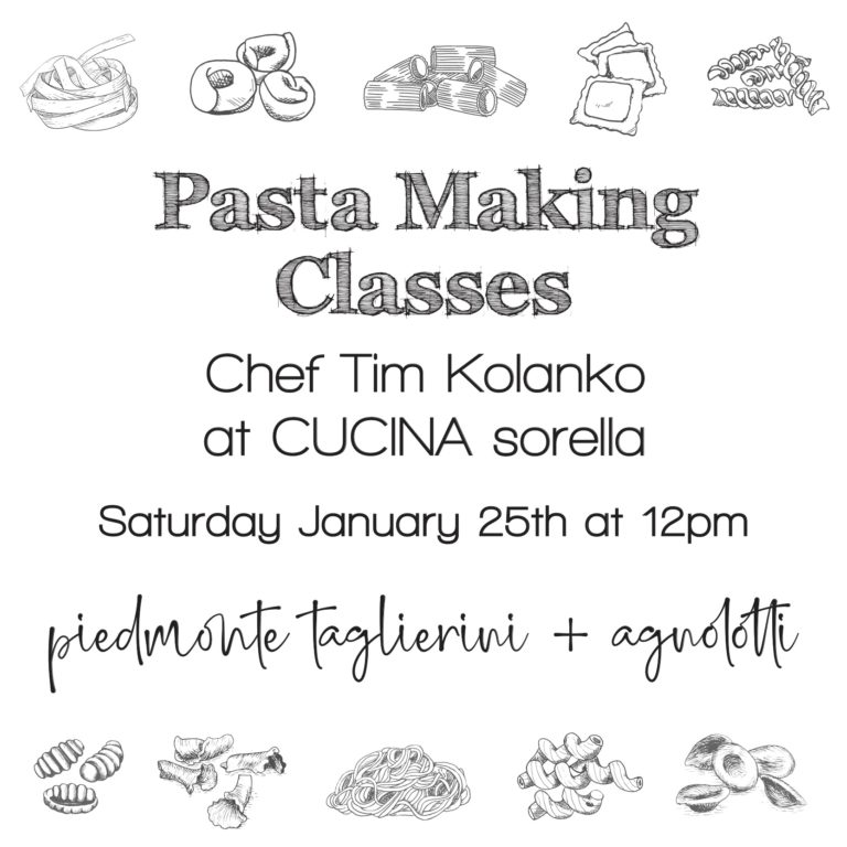 PASTA MAKING CLASS | january 2020 | CUCINA sorella