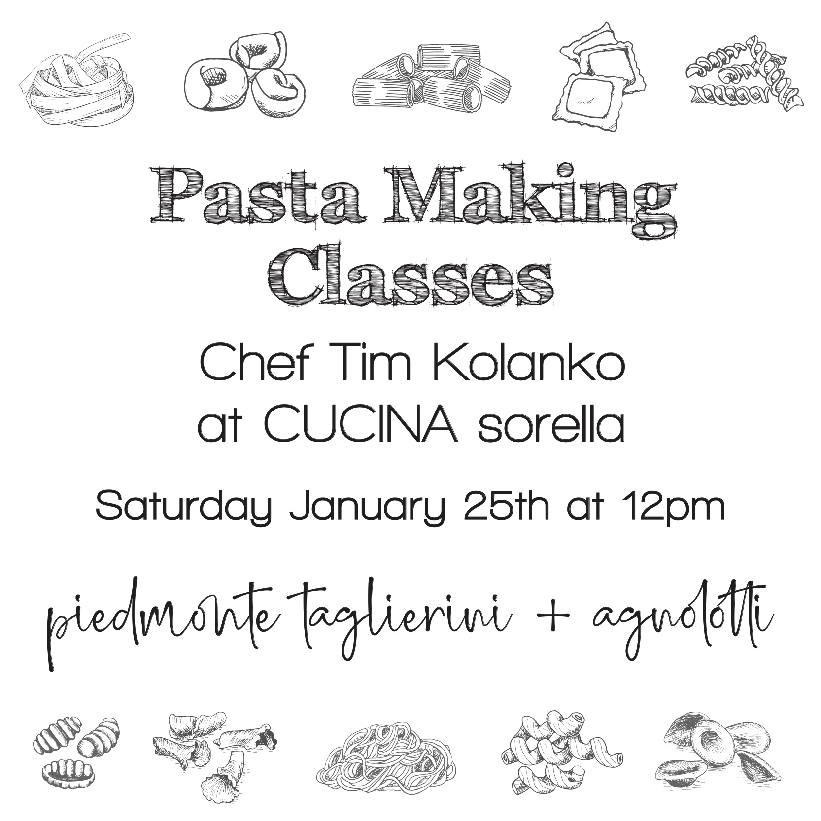 PASTA MAKING CLASS | january 2020 | CUCINA sorella